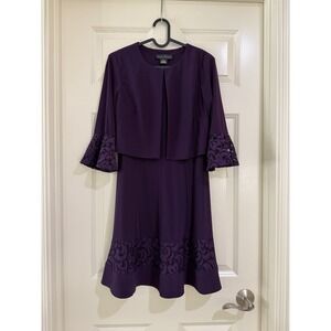 jessica howard women purple 2- piece dress size 4P
